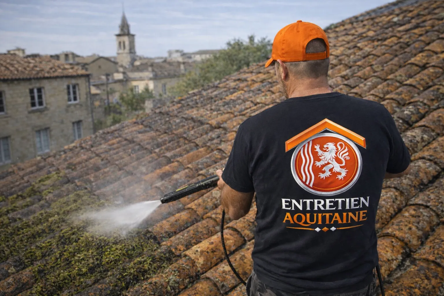 Démoussage de toiture par Entretien Aquitaine à Bordeaux