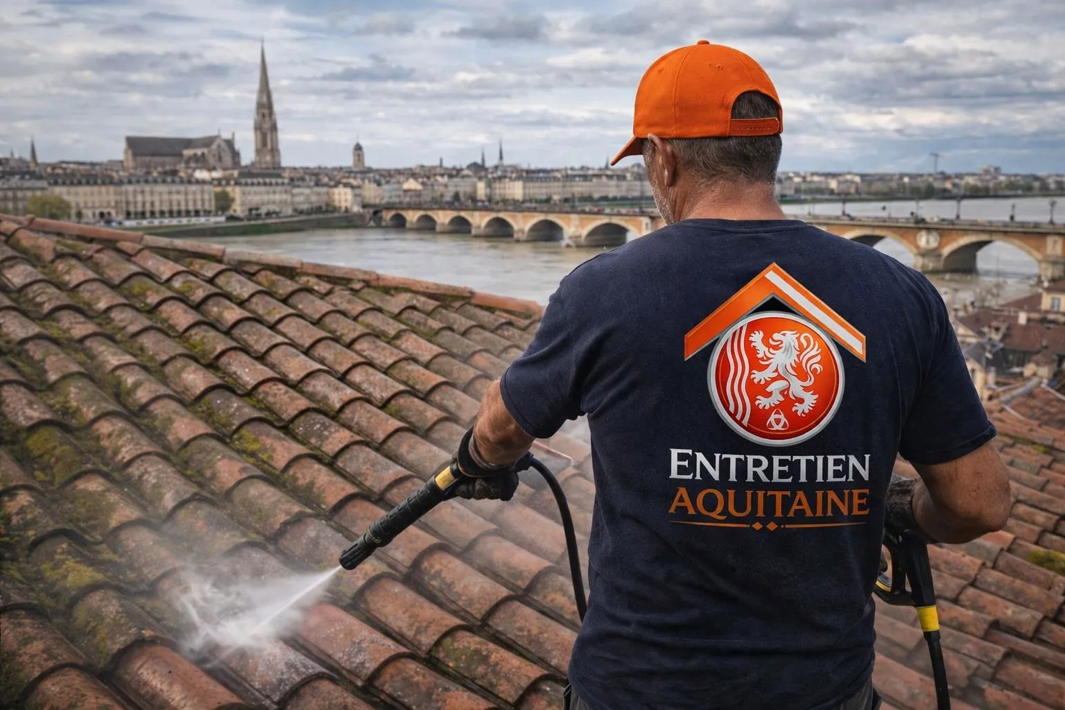 Nettoyage de toiture à Bordeaux – démoussage professionnel par Entretien Aquitaine